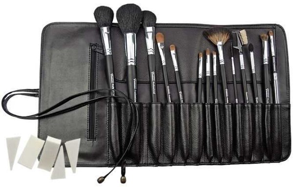 14 Kosmetik Pinsel, Kosmetikpinsel Set Professionell, Make up Pinselset mit Tasche, Kunstleder